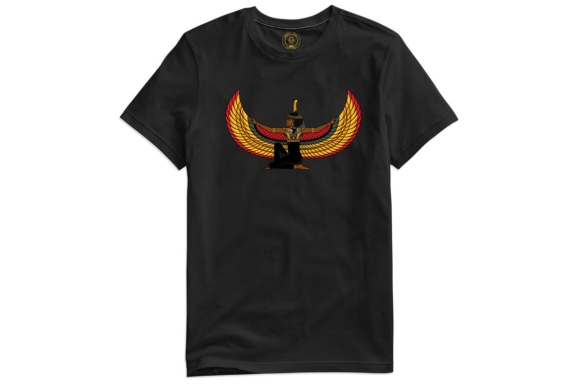 Goddess Auset (Isis) Maat Black T-Shirt